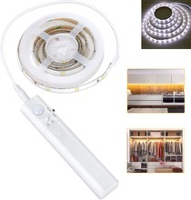 Светодиодная лента Огонек OG-LDL04 Белый свет 1м самоклеящаяся лента с датчиком движения: для кухни, шкафов, лестниц, кровати