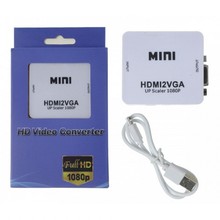 HDMI Переходник Конвертер  HDMI - VGA белый 1080p АДАПТЕР, КОНВЕРТЕР, ПРЕОБРАЗОВАТЕЛЬ, питание USB