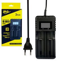 Зарядное устройство для аккумулятора LP8050 HD-8991B питание 220В, с LCD дисплеем, на 2-слота (18650/26650/14500), USB выход