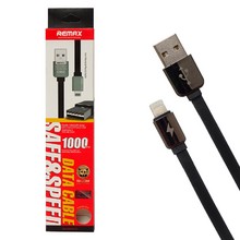 Шнур USB - iOS Lighting REMAX AA RE-90 черный, материал термоэластопласт (ТЭП), длина 1 м