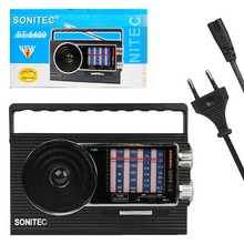 Радиоприемник Переносной Sonitec ST-5400 черный, проигрыватель 200W (USB/SD/Bluetooth)