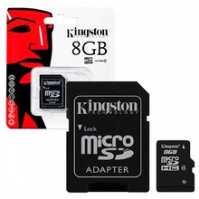 Карта памяти Kingston 8Gb карта microSD TF с адаптером (10 CLASS) TF-карта