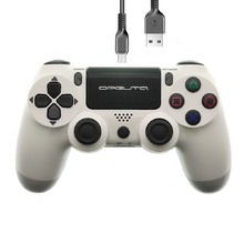 Геймпад Орбита OT-PCG13 Белый игровой проводной для ПК, PS4, шнур USB длина 1,5м, вибрация (2 моторчика)