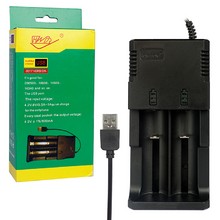 Зарядное устройство для аккумулятора LP8080 питание от USB, на 2-слота (18650/26650/14500)