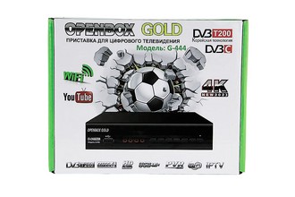 Цифровая приставка HD OPENBOX Gold (МЯЧ) G-444 эфирная, DVB-T2, тв бесплатно, тюнер, ресивер, приемник