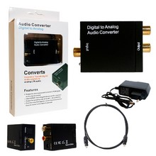 Конвертер Аудио DIGITAL - ANALOG, Цифро-аналоговый преобразователь Toslink/Coaxial - L/R audio