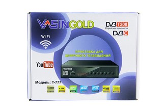 Цифровая приставка HD Yasin GOLD(4647)  (T-777) эфирная, DVB-T2, тв бесплатно, тюнер, ресивер, приемник